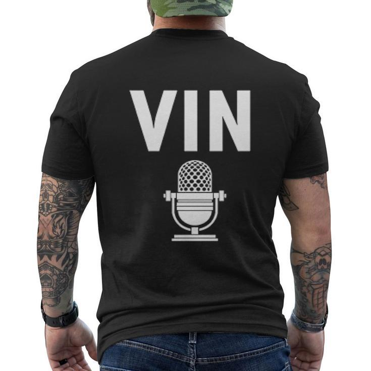 Vin Scully RIP Microphone Vinyl Men's T-shirt Back Print