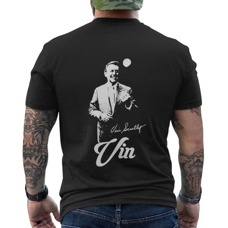 Vin Scully RIP Signature Pride Men's T-shirt Back Print