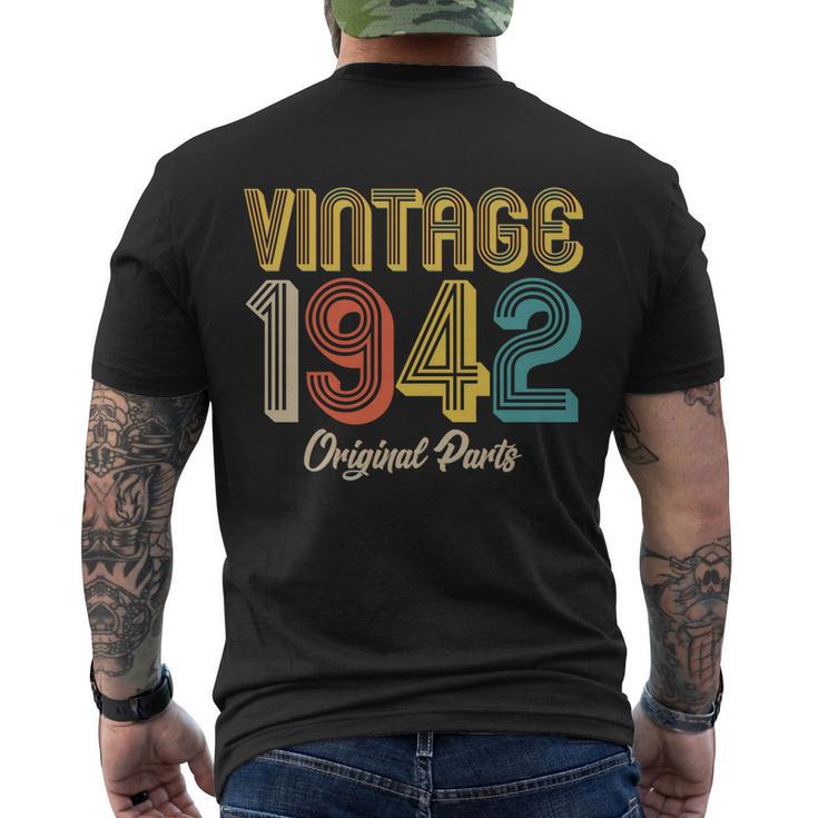 Vintage 1942 Original Parts 80Th Birthday V2 Men's Crewneck Short Sleeve Back Print T-shirt