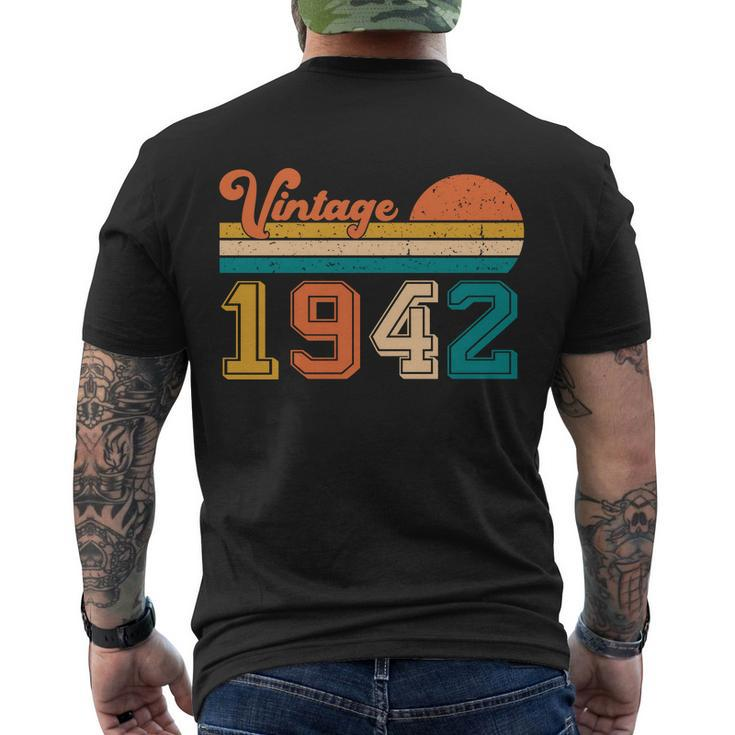Vintage 1942 Retro Funny 80Th Birthday Gift Men's Crewneck Short Sleeve Back Print T-shirt