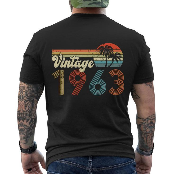 Vintage 1963 Made In 1963 59Rd Birthday Gift 59 Year Old Men's Crewneck Short Sleeve Back Print T-shirt