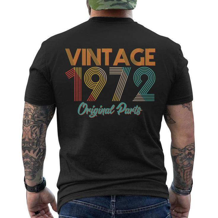 Vintage 1972 Original Parts 50Th Birthday Tshirt V2 Men's Crewneck Short Sleeve Back Print T-shirt