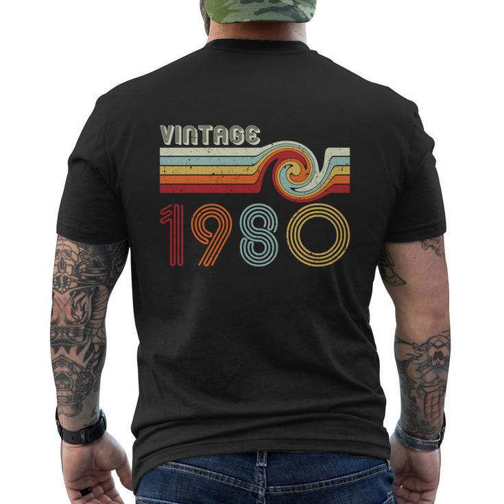 Vintage 1980 Retro Birthday Men's T-shirt Back Print