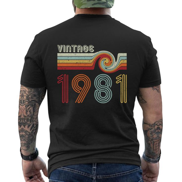 Vintage 1981 Retro Birthday Men's T-shirt Back Print