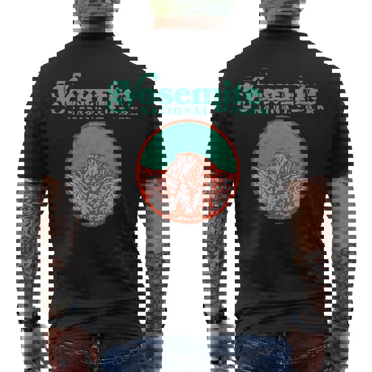 Womens Vintage 80S Badge Yosemite National Park Half Dome Graphic Men's T-shirt Back Print