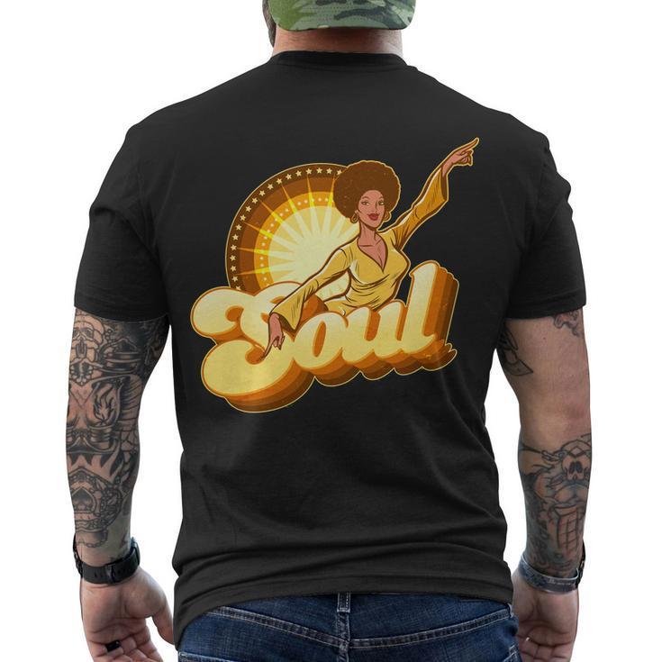 Vintage Afro Soul Retro 70S Tshirt Men's Crewneck Short Sleeve Back Print T-shirt