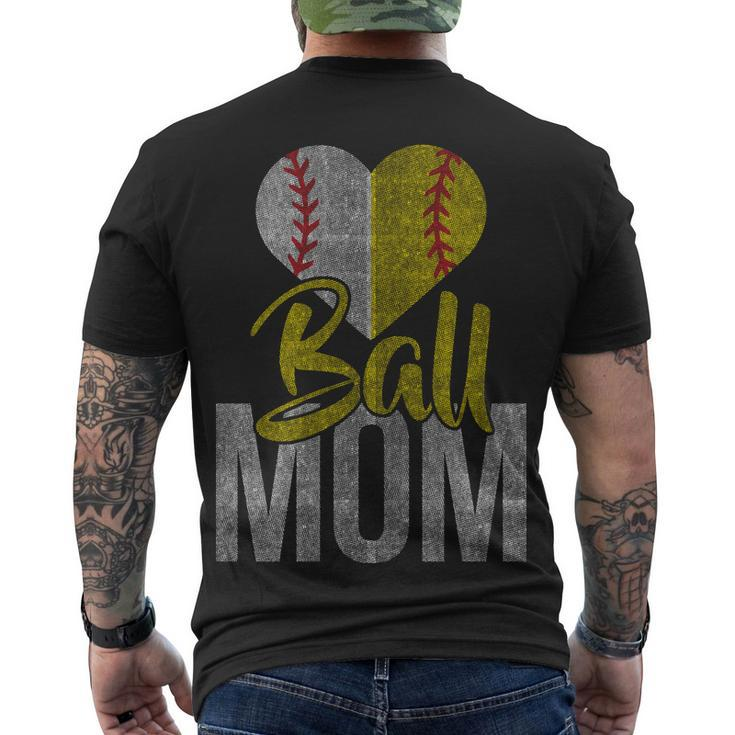 Vintage Baseball Mom Men's Crewneck Short Sleeve Back Print T-shirt