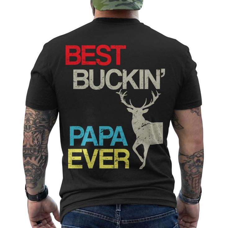 Vintage Best Buckin Papa Hunting Tshirt Men's Crewneck Short Sleeve Back Print T-shirt