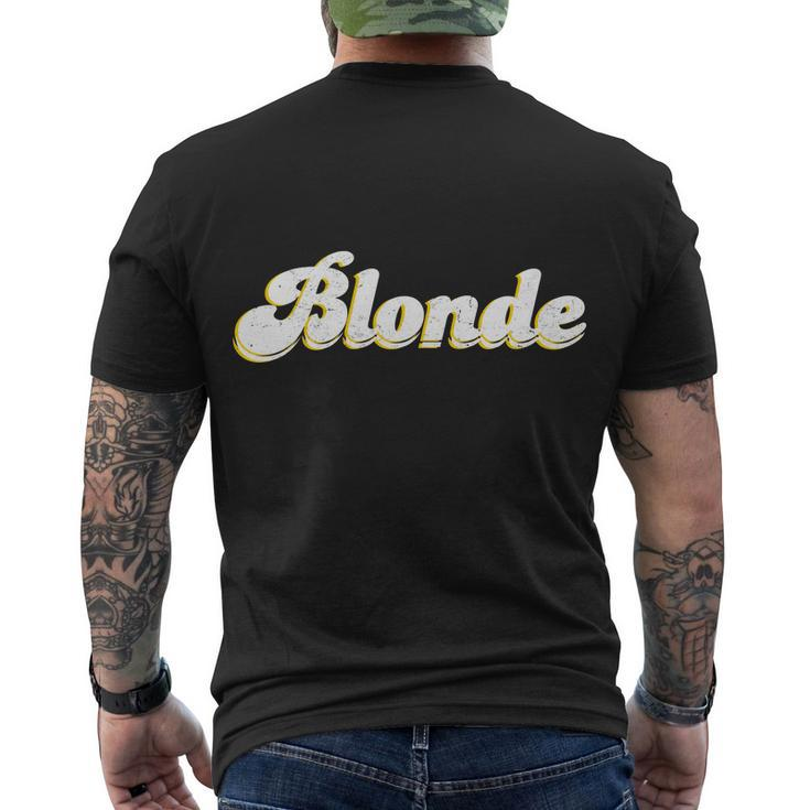 Vintage Blonde Logo Men's Crewneck Short Sleeve Back Print T-shirt
