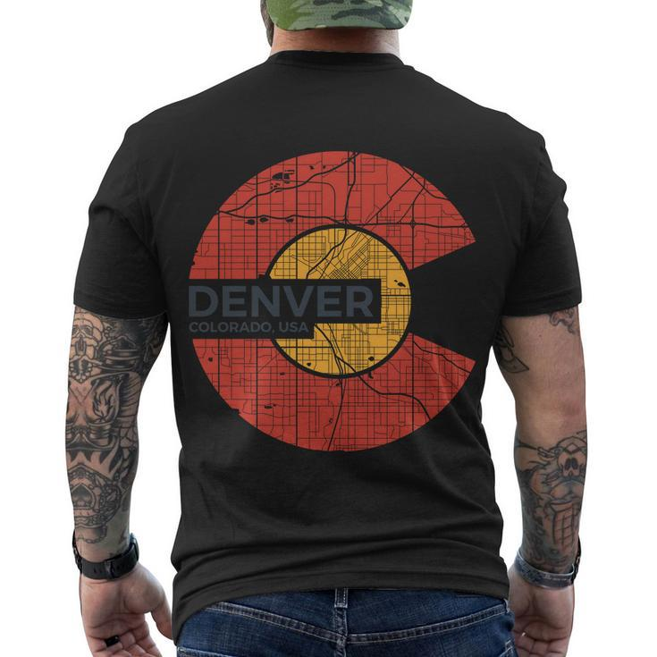 Vintage Denver Colorado Logo Tshirt Men's Crewneck Short Sleeve Back Print T-shirt