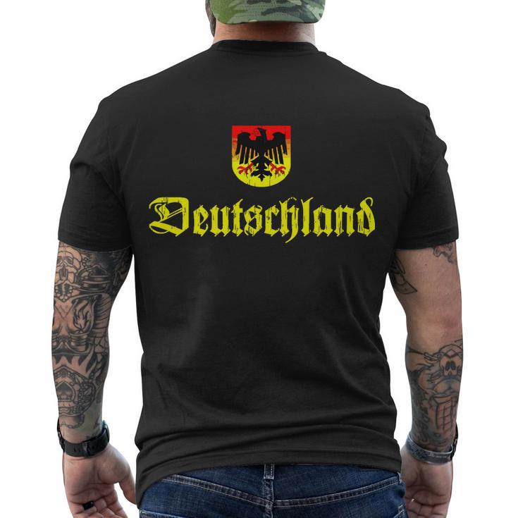Vintage Deutschland German Logo Men's Crewneck Short Sleeve Back Print T-shirt