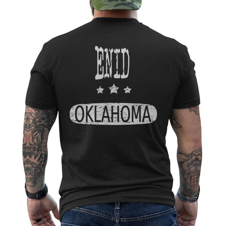 Vintage Enid Oklahoma Home Roots Men's Back Print T-shirt