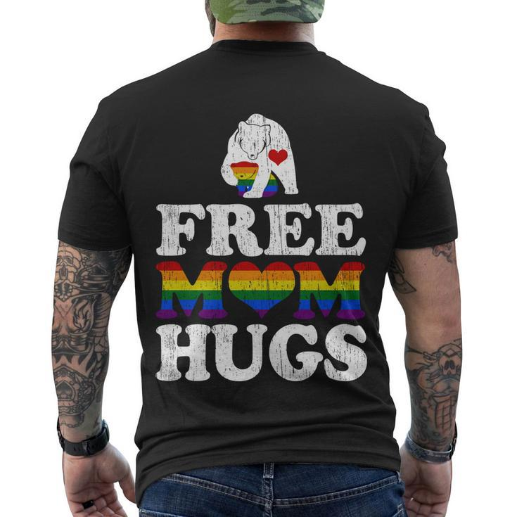 Vintage Free Mom Hugs Mama Bear Heart Pride Month Lgbt 2022 Men's T-shirt Back Print