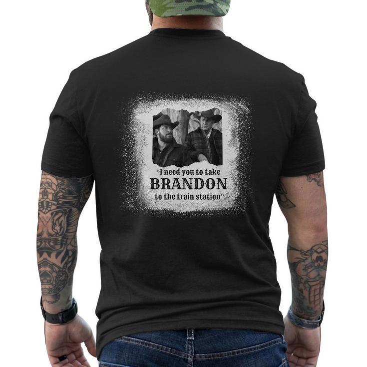 Vintage I Need You To Take Brandon To The Train Station Tshirt Men's Crewneck Short Sleeve Back Print T-shirt