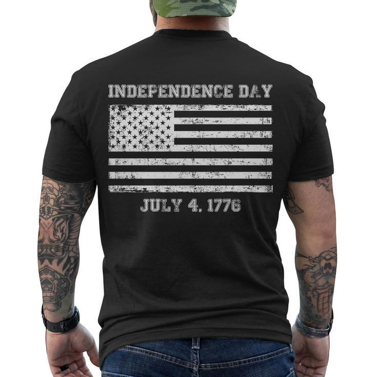 Vintage Independence Day  Men's Crewneck Short Sleeve Back Print T-shirt