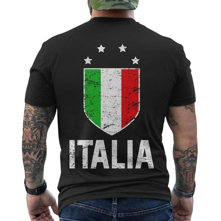 Vintage Italia Shield Crest Men's Crewneck Short Sleeve Back Print T-shirt