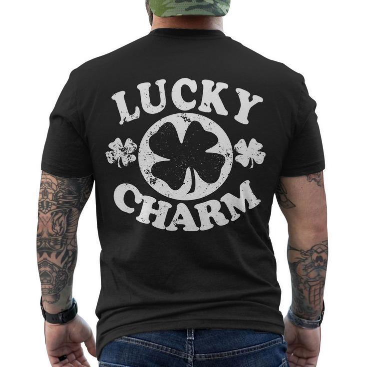 Vintage Lucky Charm Irish Clover Men's Crewneck Short Sleeve Back Print T-shirt