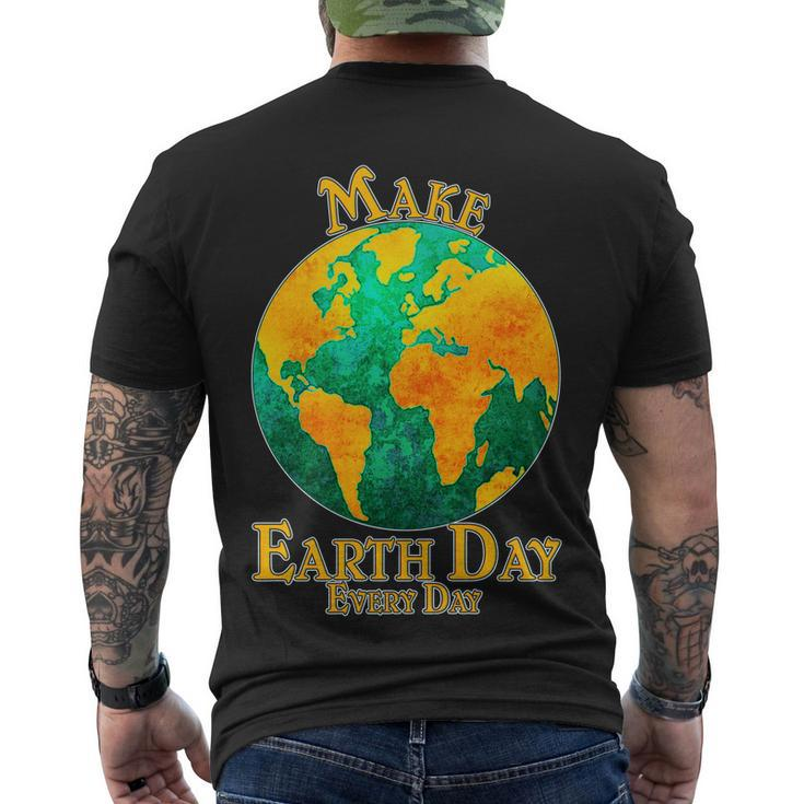Vintage Make Earth Day Every Day Tshirt Men's Crewneck Short Sleeve Back Print T-shirt