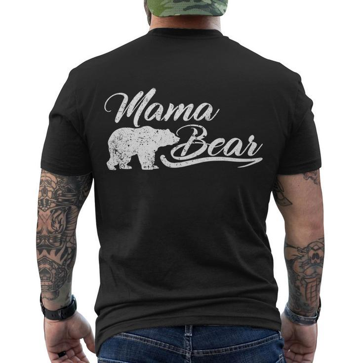 Vintage Mama Bear Retro Mother Logo Men's Crewneck Short Sleeve Back Print T-shirt