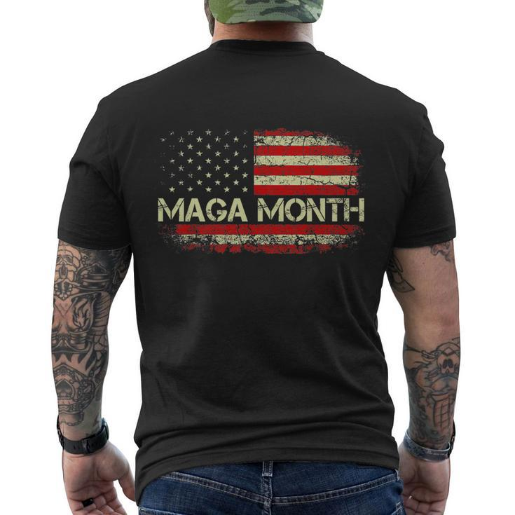 Vintage Old Happy Maga Month Patriotic Tank Top V3 Men's Crewneck Short Sleeve Back Print T-shirt