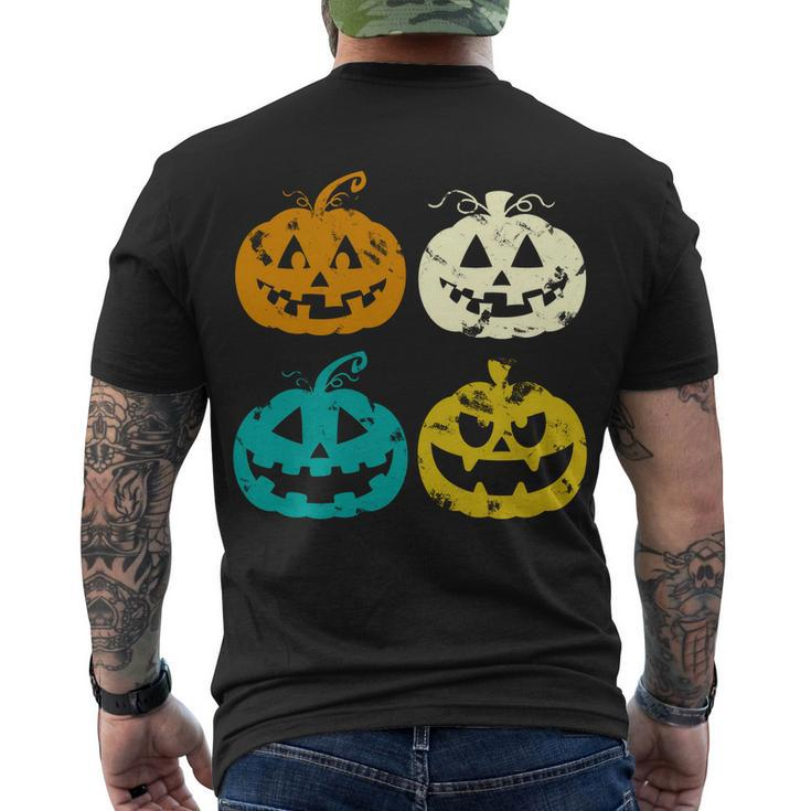 Vintage Pumpkin Halloween Men's Crewneck Short Sleeve Back Print T-shirt