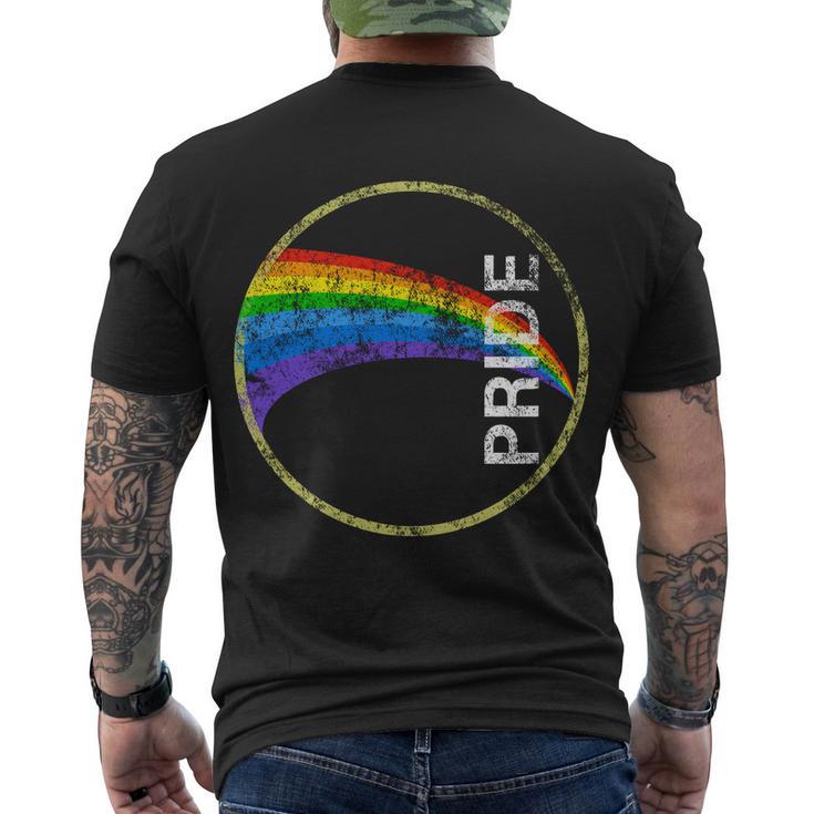 Vintage Rainbow Gay Pride Men's Crewneck Short Sleeve Back Print T-shirt