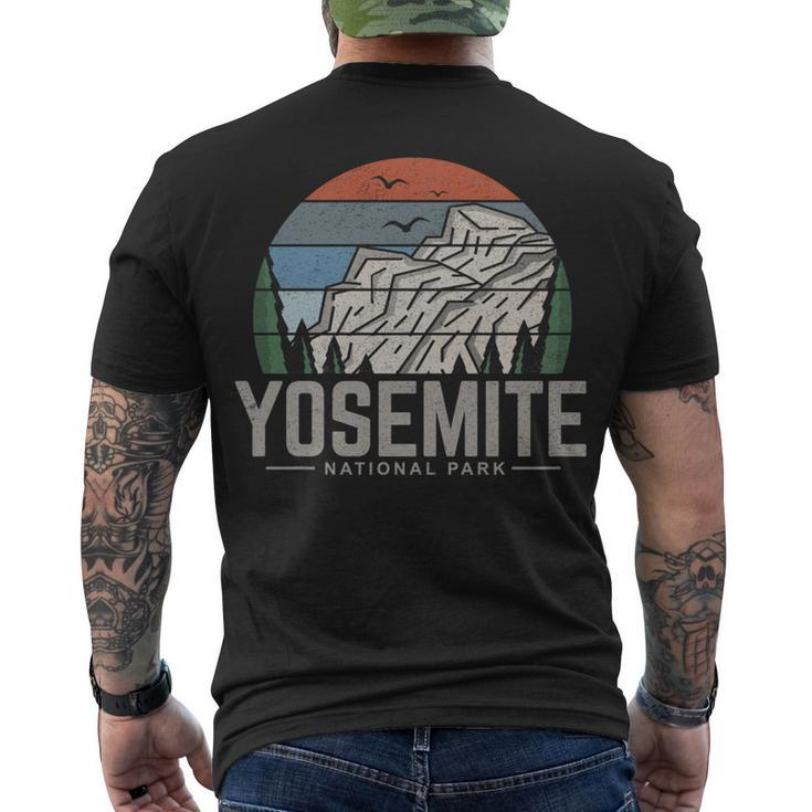 Vintage Retro Yosemite National Park Hiking T Men's T-shirt Back Print