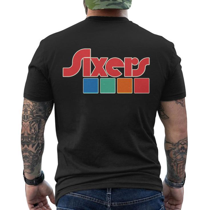 Vintage Style Sixers Sports Logo Men's Crewneck Short Sleeve Back Print T-shirt
