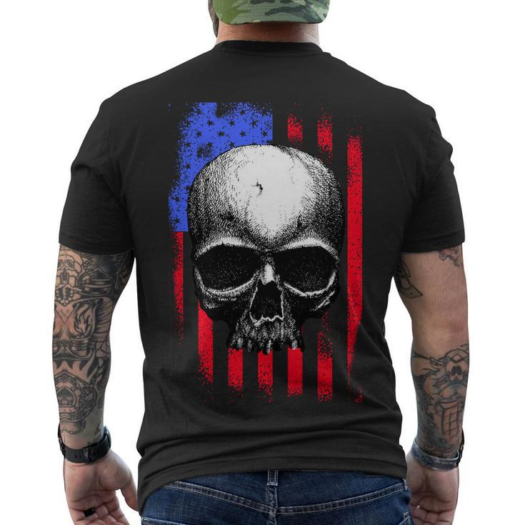 Vintage Usa American Flag V2 Men's Crewneck Short Sleeve Back Print T-shirt
