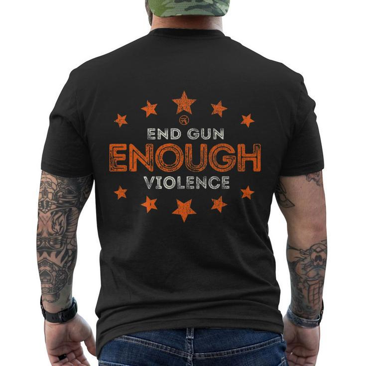 Vintage Wear Orange Anti Gun End Gun Violence Men's Crewneck Short Sleeve Back Print T-shirt