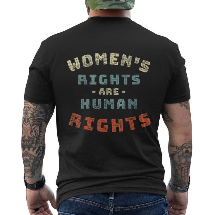 Vintage Womens Rights Are Human Rights Feminist Men's Crewneck Short Sleeve Back Print T-shirt