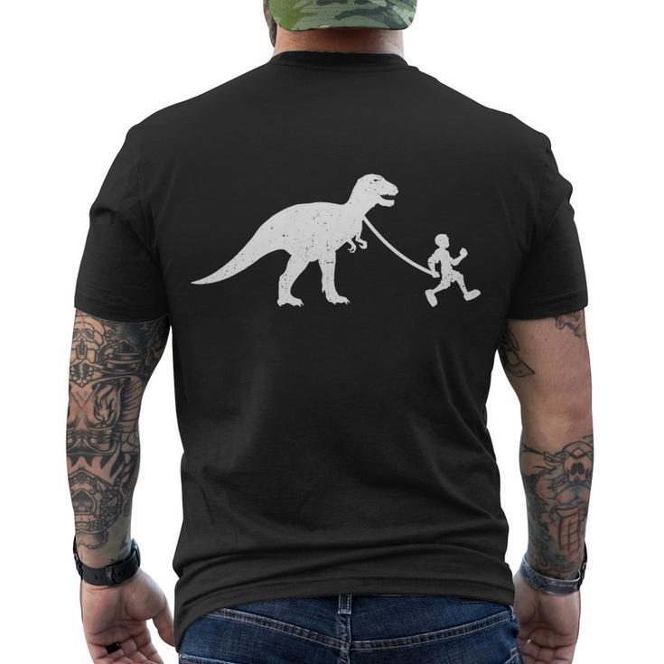 Walking My Trex Men's Crewneck Short Sleeve Back Print T-shirt