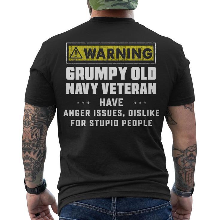 Warning Grumpy V2 Men's Crewneck Short Sleeve Back Print T-shirt