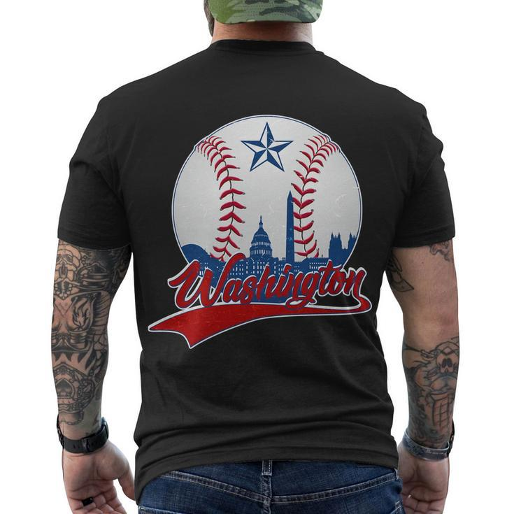 Washington Baseball Vintage Style Fan Men's Crewneck Short Sleeve Back Print T-shirt