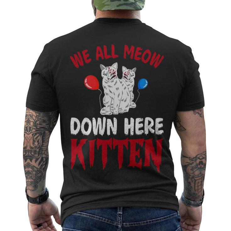 We All Meow Down Here V2 Men's Crewneck Short Sleeve Back Print T-shirt