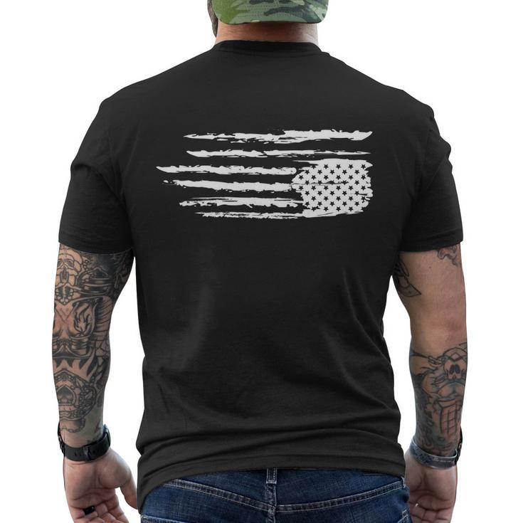We Are Not Ok Upside Down Usa Flag In Distress Men's Crewneck Short Sleeve Back Print T-shirt