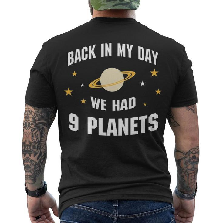We Had 9 Planets Men's Crewneck Short Sleeve Back Print T-shirt