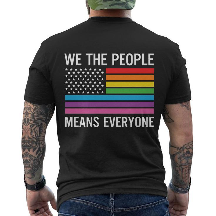We The People Means Everyone Pride Month Lbgt Men's Crewneck Short Sleeve Back Print T-shirt