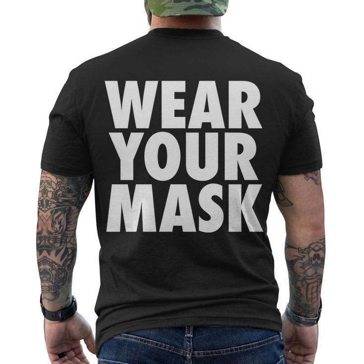 Wear Your Mask V2 Men's Crewneck Short Sleeve Back Print T-shirt