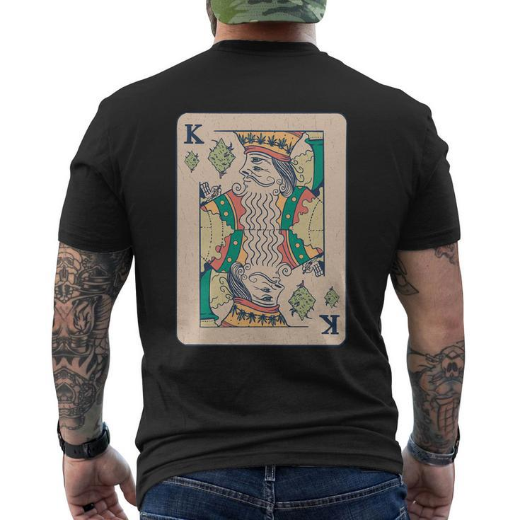 Weed King Poker Card Men's Crewneck Short Sleeve Back Print T-shirt