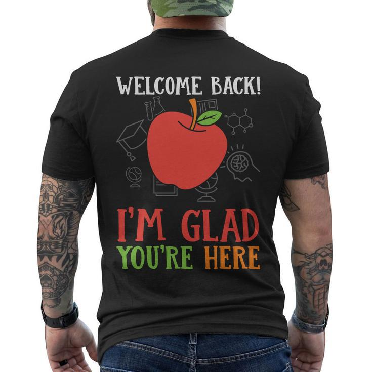 Welcome Back Im Glad You’Re Here Teacher Graphic Plus Size Shirt Female Male Kid Men's Crewneck Short Sleeve Back Print T-shirt
