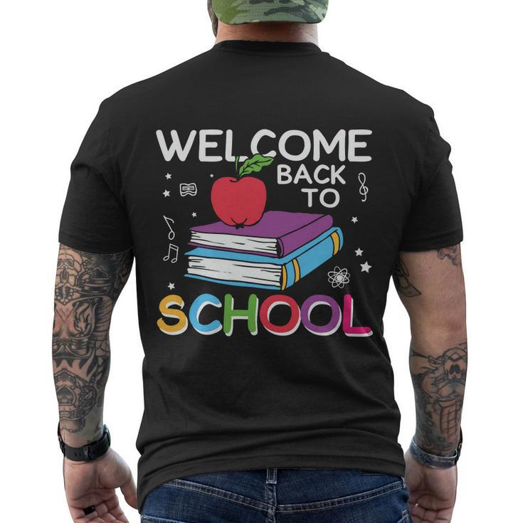 Welcome Back To School 1St Day 100 Days Of School Men's Crewneck Short Sleeve Back Print T-shirt