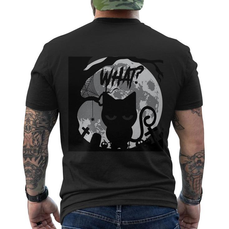What Cat Funny Halloween Quote V2 Men's Crewneck Short Sleeve Back Print T-shirt