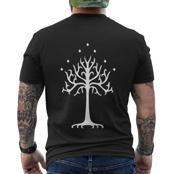 White Tree Of Gondor Men's Crewneck Short Sleeve Back Print T-shirt