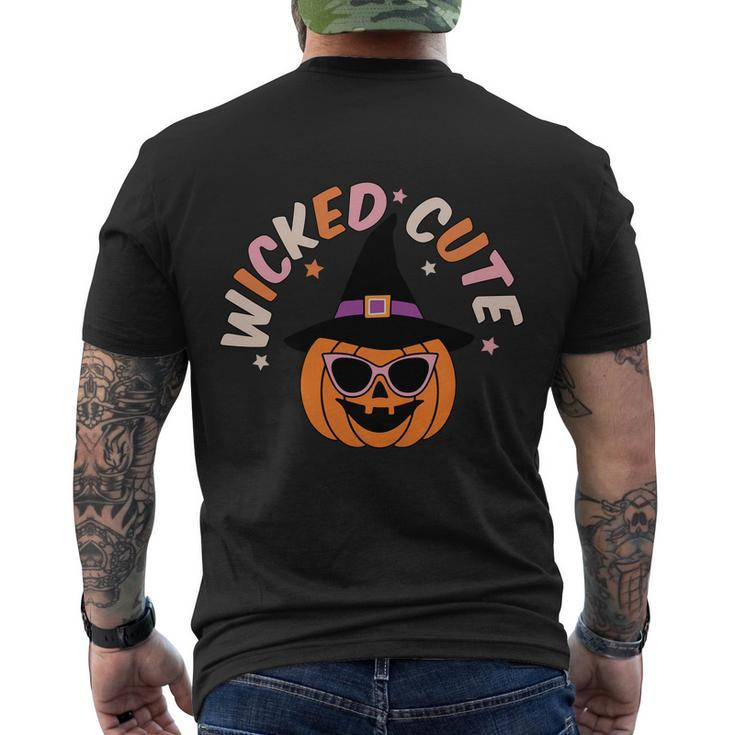 Wicked Cute Pumpkin Halloween Quote Men's T-shirt Back Print