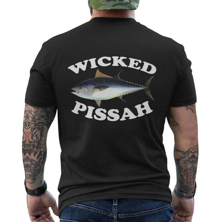 Wicked Pissah Bluefin Tuna Illustration Fishing Angler Gear Gift Men's Crewneck Short Sleeve Back Print T-shirt