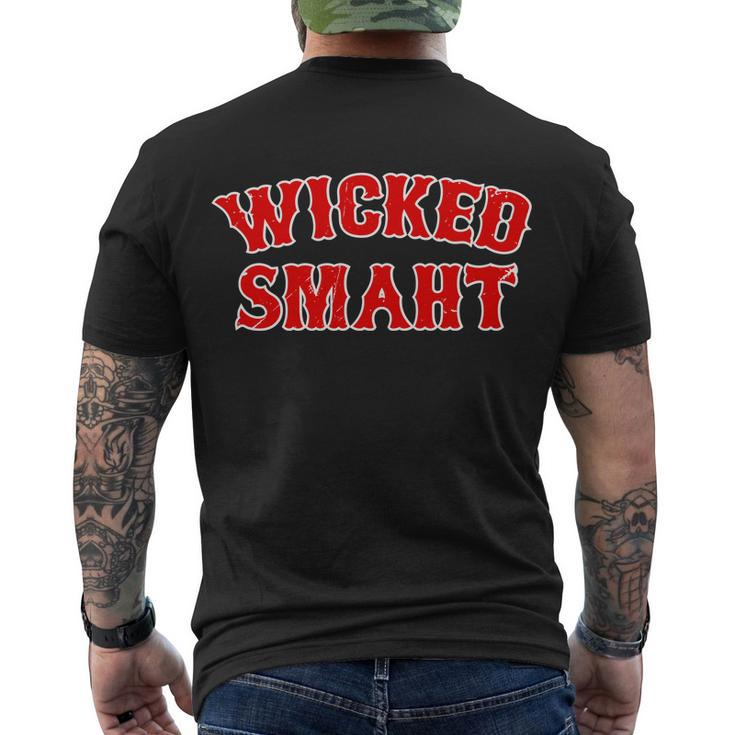 Wicked Smaht Smart Boston Massachusetts V2 Men's Crewneck Short Sleeve Back Print T-shirt