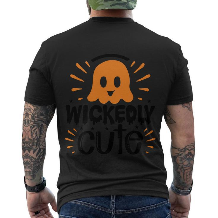 Wickedly Cute Boo Halloween Quote Men's Crewneck Short Sleeve Back Print T-shirt