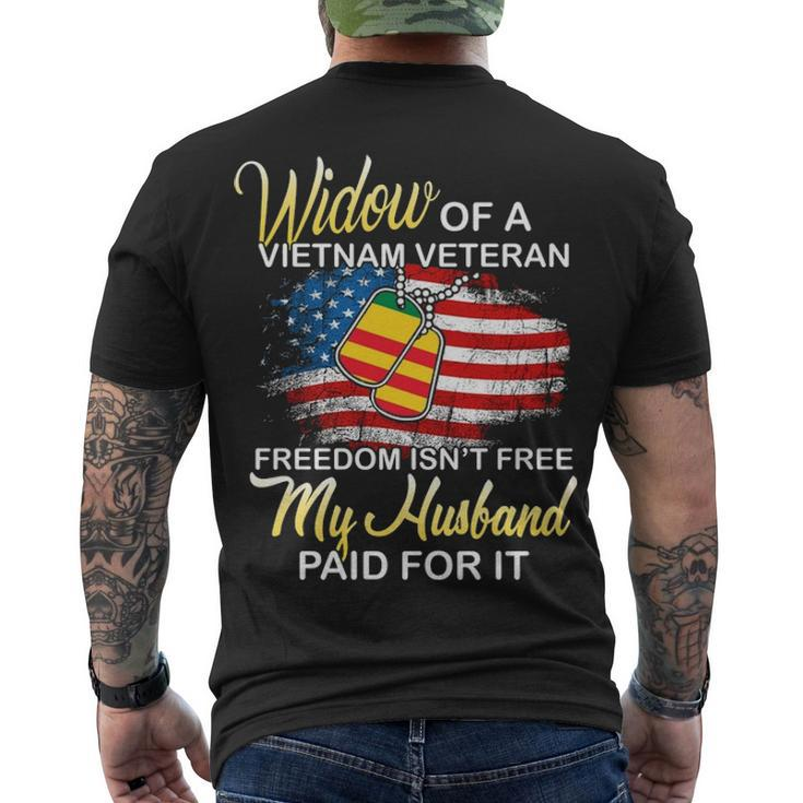 Widow Of Viet Nam Veteran Men's Crewneck Short Sleeve Back Print T-shirt