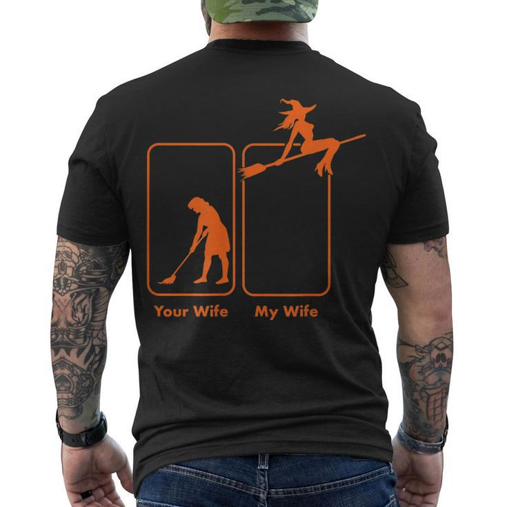 Mens My Wife Your Wife Witch Halloween T Men's T-shirt Back Print